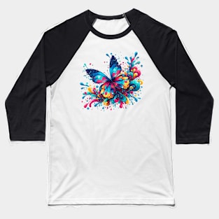 Butterfly Colors Baseball T-Shirt